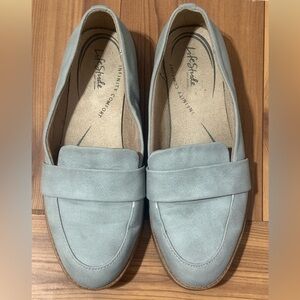 Life Stride Pale Blue Suede Slip-On Loafers